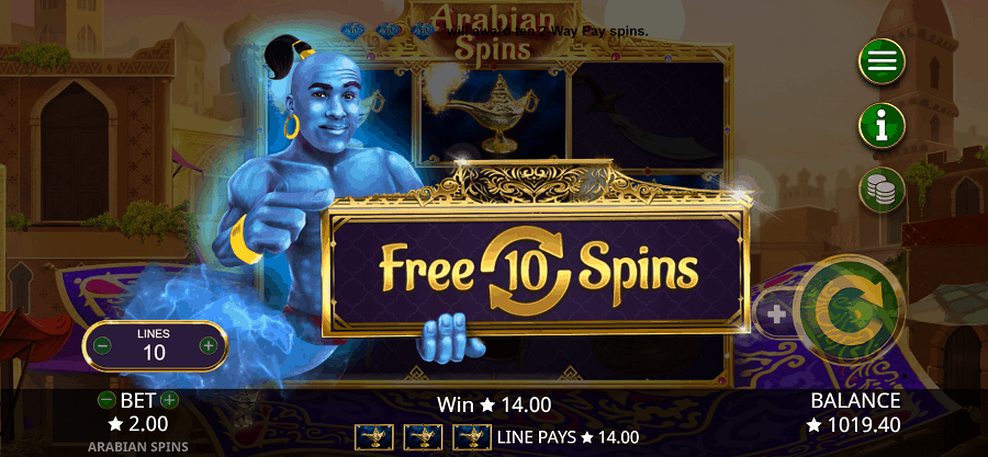 Arabian Spins Free Spins