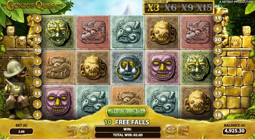 Gonzo’s Quest Free Falls Bonus Round